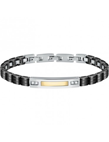 Morellato Bracelet - Gold - Golden Plate - White Crystals - SATM11