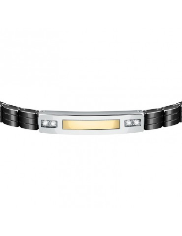 Bracciale Morellato - Gold - Targa Dorata - Cristalli Bianchi - SATM11 2