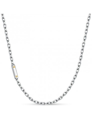Collana Morellato - Gold - Catena - Acciaio - Targa-Viti Dorate-SATM16