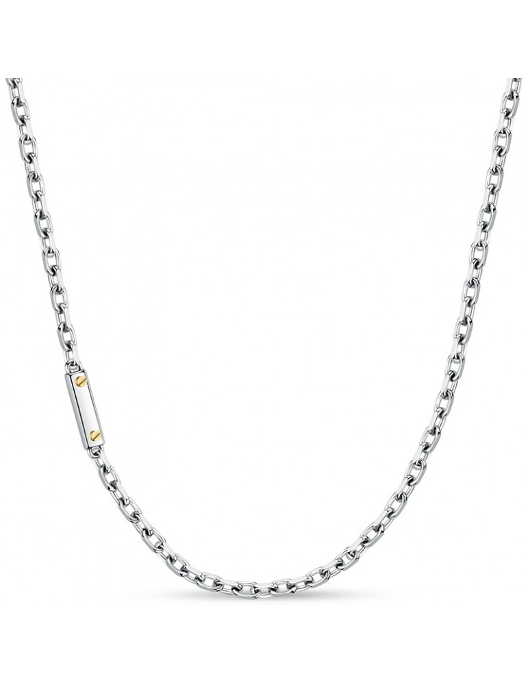 Morellato Necklace - Gold - Chain - Steel - Plate - Golden Screws - SATM16