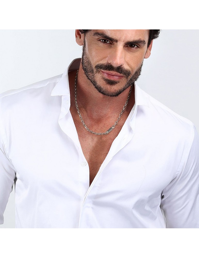 Morellato Necklace - Gold - Chain - Steel - Plate - Golden Screws - SATM16