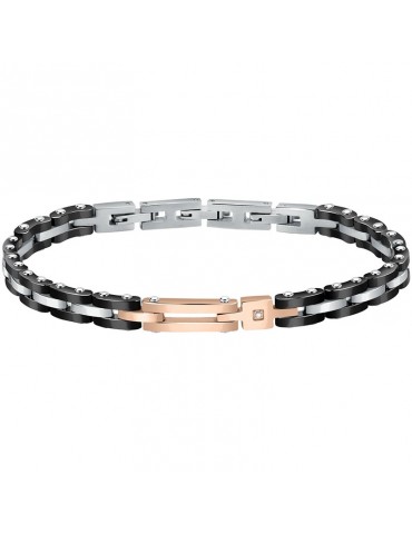 Morellato bracelet - Diamonds - Steel - Black links - Crystal - SAUK02