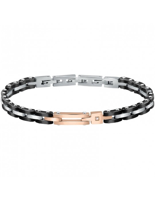 Morellato bracelet - Diamonds - Steel - Black links - Crystal - SAUK02