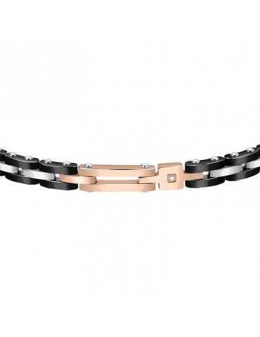 Bracciale Morellato - Diamonds - Acciaio -Maglie Nere-Cristallo-SAUK02 2