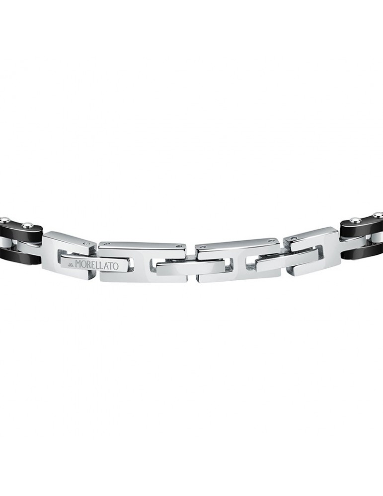 Bracciale Morellato - Diamonds - Acciaio -Maglie Nere-Cristallo-SAUK02