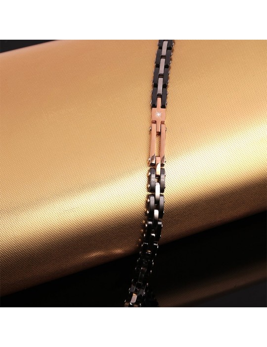 Bracciale Morellato - Diamonds - Acciaio -Maglie Nere-Cristallo-SAUK02