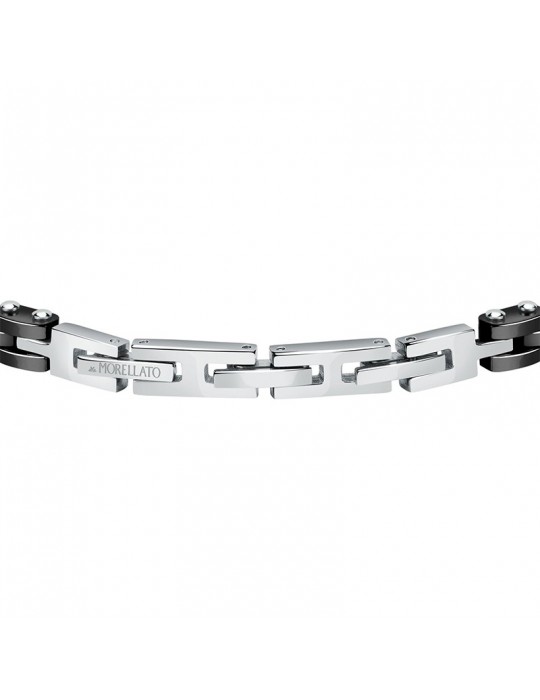 Bracciale Morellato - Acciaio - Maglie Gold - Cristalli Bianchi-SAUK03