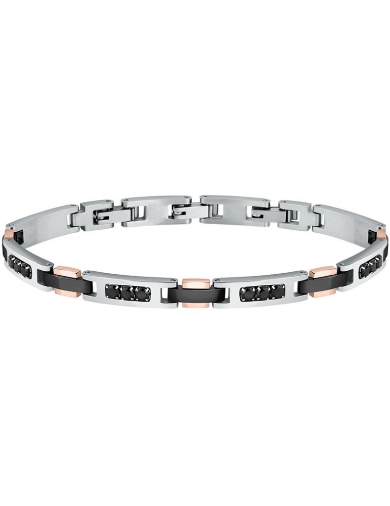 Morellato Bracelet - Urban - Steel - Rose Gold - Black Crystals - SABH22