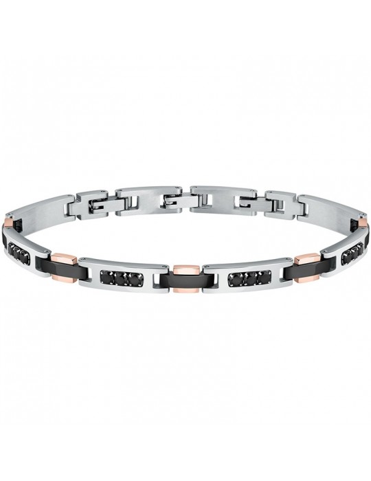 Morellato Bracelet - Urban - Steel - Rose Gold - Black Crystals - SABH22