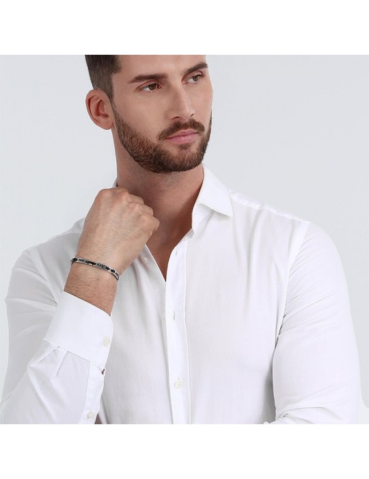 Bracciale Morellato - Urban - Acciaio -Rose Gold-Cristalli Neri-SABH22