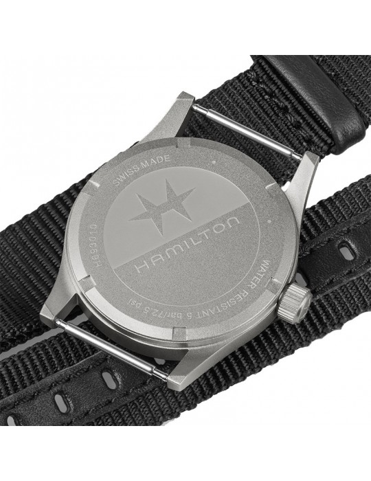Orologio Hamilton - Khaki Field Quarzo 33mm Nero - Cinturino NATO - H69301430