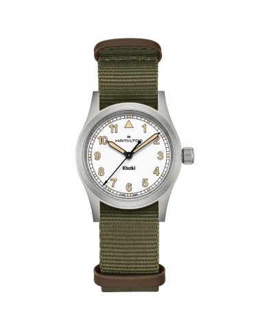 Hamilton Watch - Khaki Field Quartz 33mm Green White - NATO Strap - 0