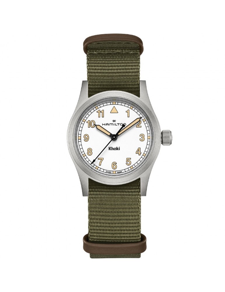 Hamilton Watch - Khaki Field Quartz 33mm Green White - NATO Strap - 0