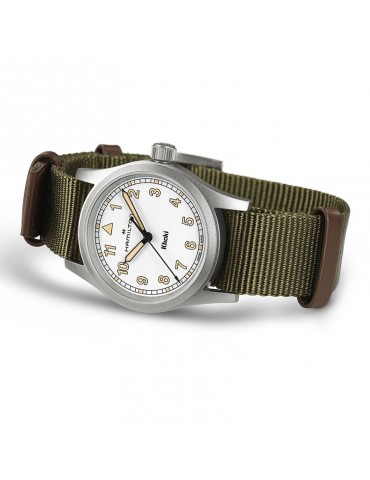 Hamilton Watch - Khaki Field Quartz 33mm Green White - NATO Strap - 0 2