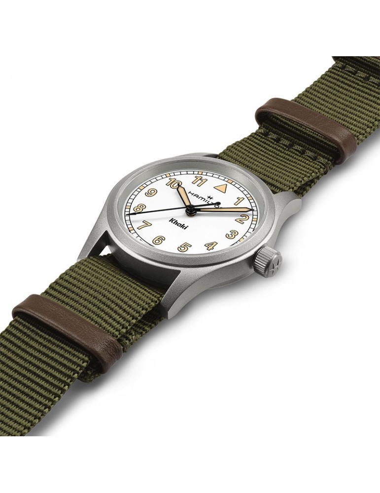 Hamilton Watch - Khaki Field Quartz 33mm Green White - NATO Strap - 0