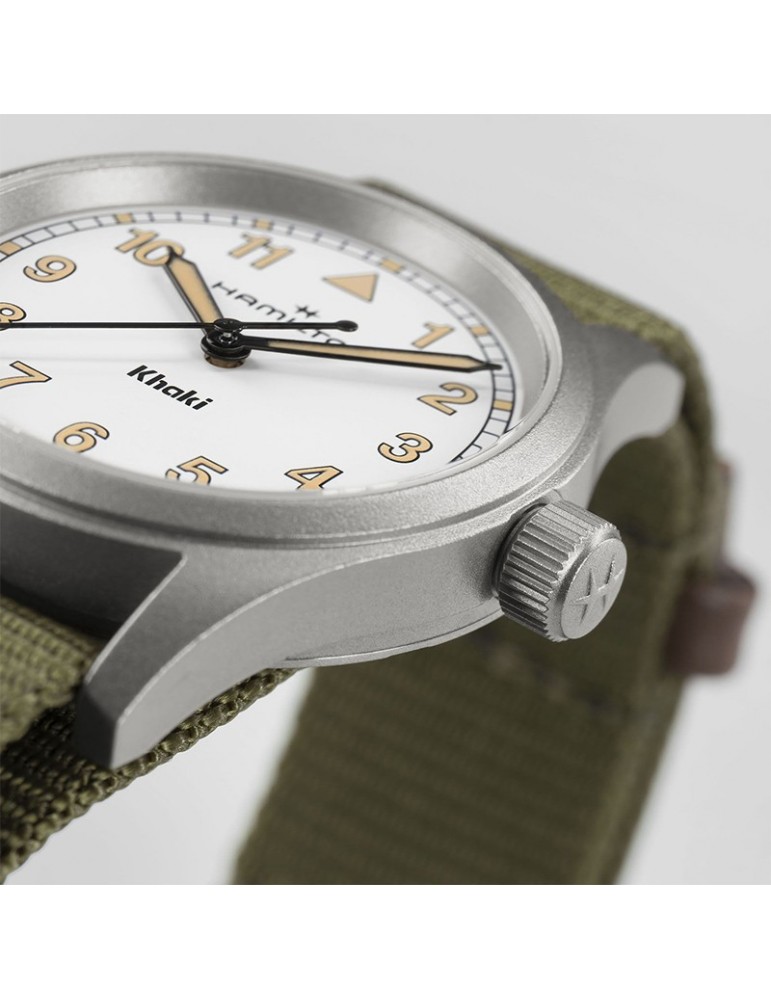 Hamilton Watch - Khaki Field Quartz 33mm Green White - NATO Strap - 0