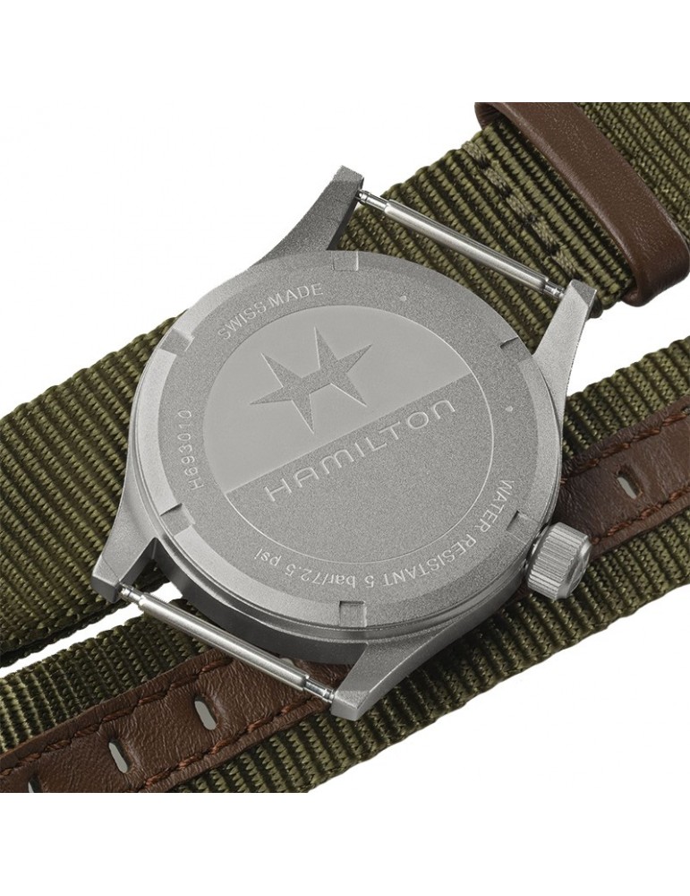 Hamilton Watch - Khaki Field Quartz 33mm Green White - NATO Strap - 0