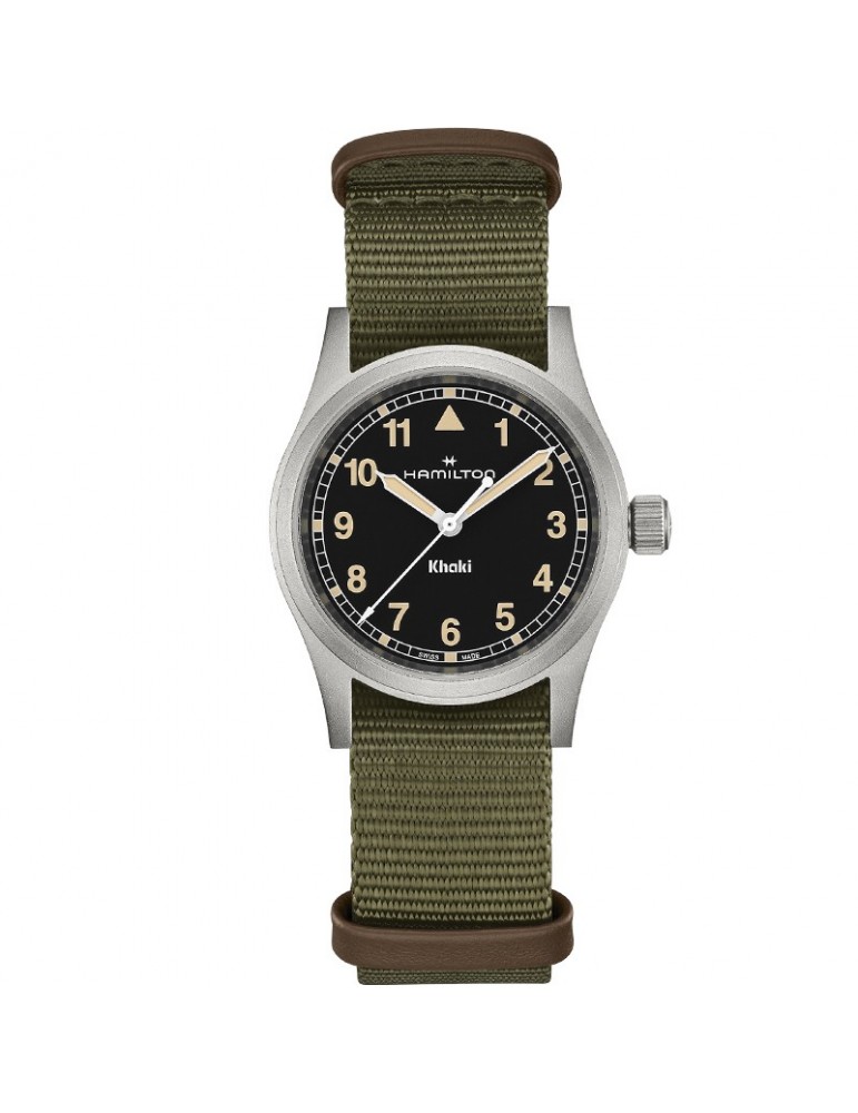 Hamilton Watch - Khaki Field Quartz 33mm Black Green - NATO Strap - 0