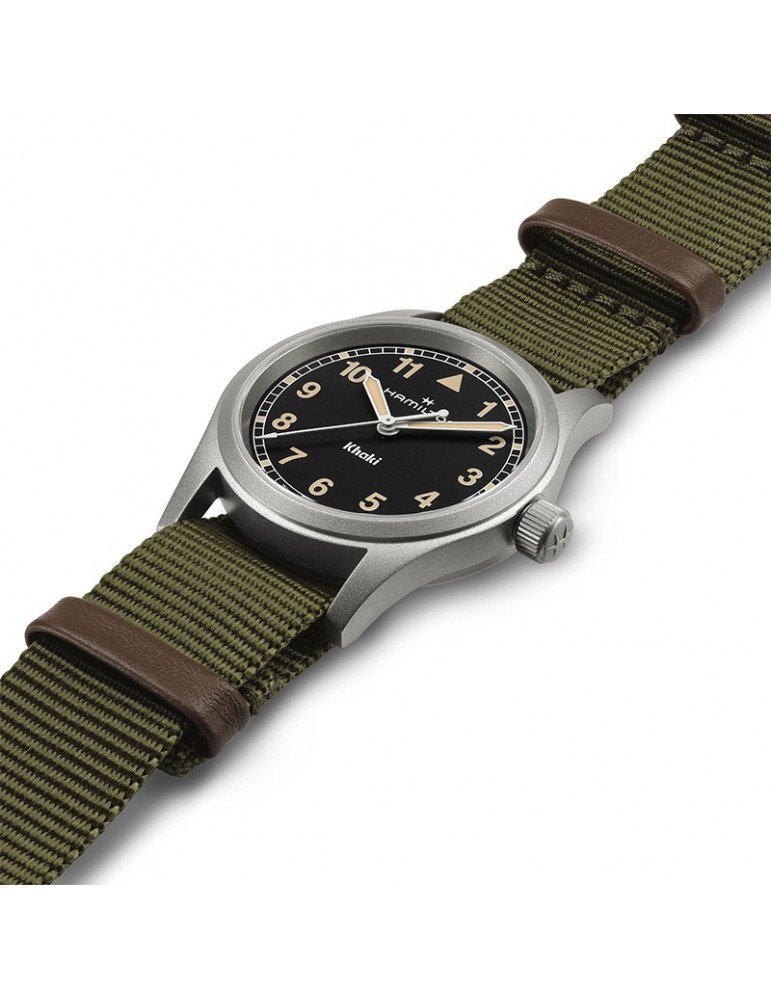Hamilton Watch - Khaki Field Quartz 33mm Black Green - NATO Strap - 0