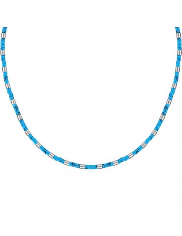 Collana Morellato - Pietre - Acciaio -Quarzo Avventurina Azzurro-S1730