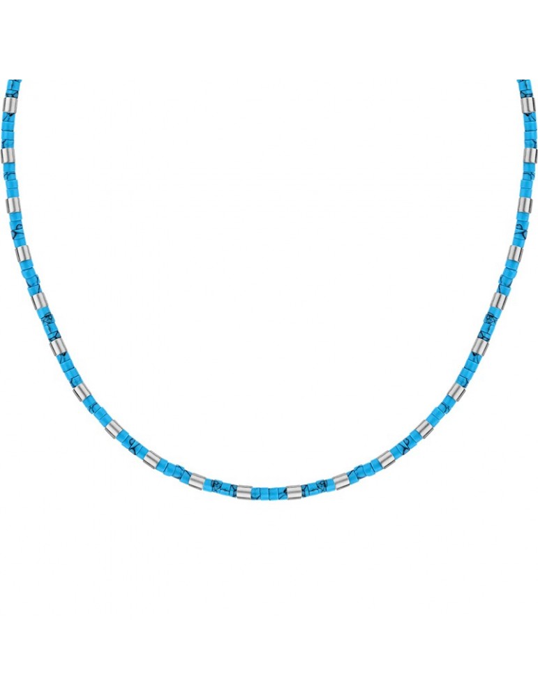 Collana Morellato - Pietre - Acciaio -Quarzo Avventurina Azzurro-S1730