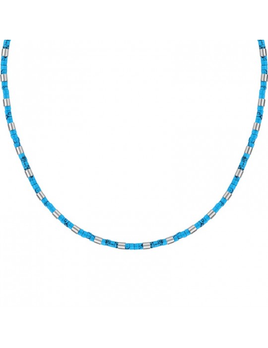 Collana Morellato - Pietre - Acciaio -Quarzo Avventurina Azzurro-S1730