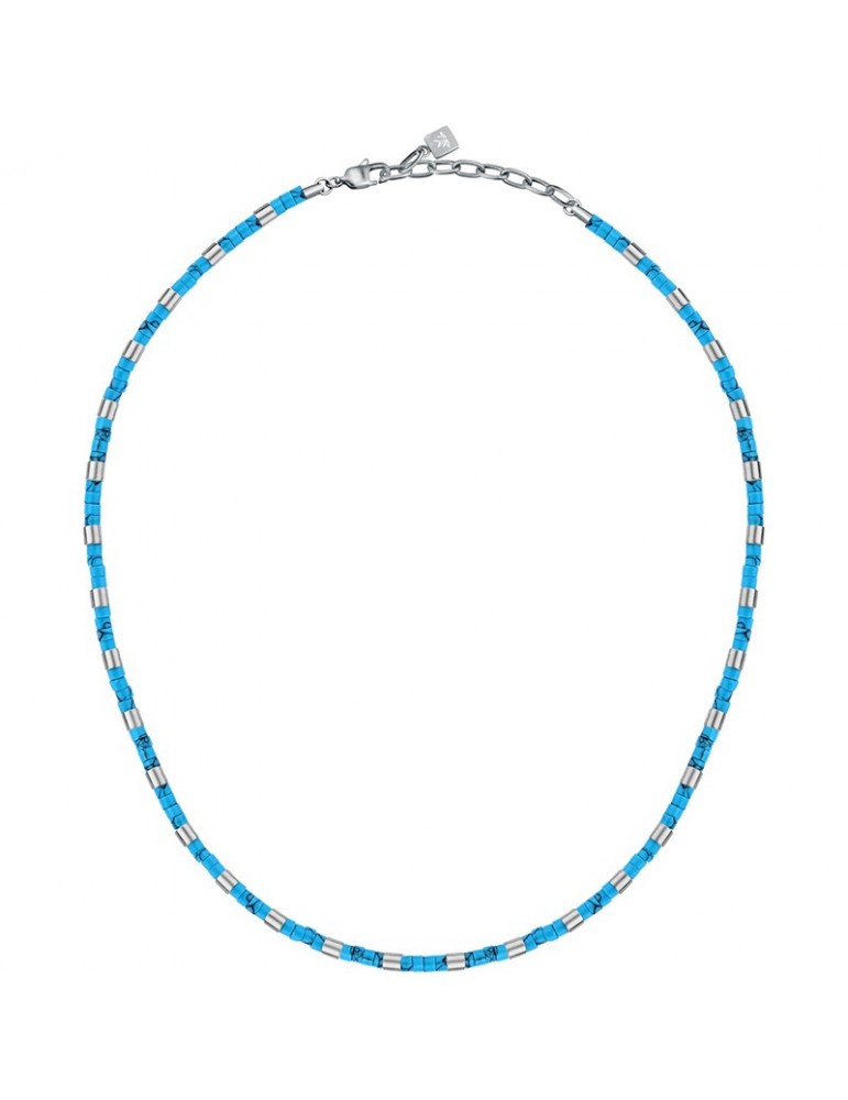 Collana Morellato - Pietre - Acciaio -Quarzo Avventurina Azzurro-S1730