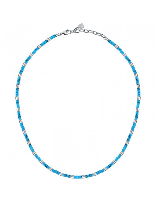 Collana Morellato - Pietre - Acciaio -Quarzo Avventurina Azzurro-S1730