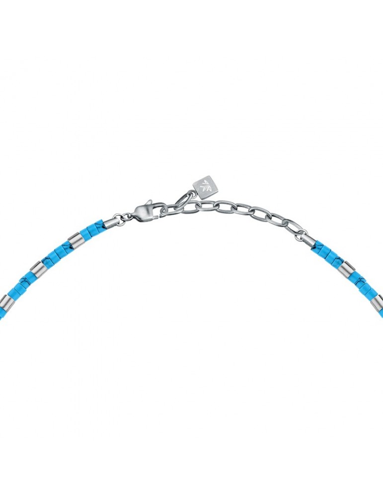 Morellato Necklace - Stones - Steel - Light Blue Aventurine Quartz - S1730