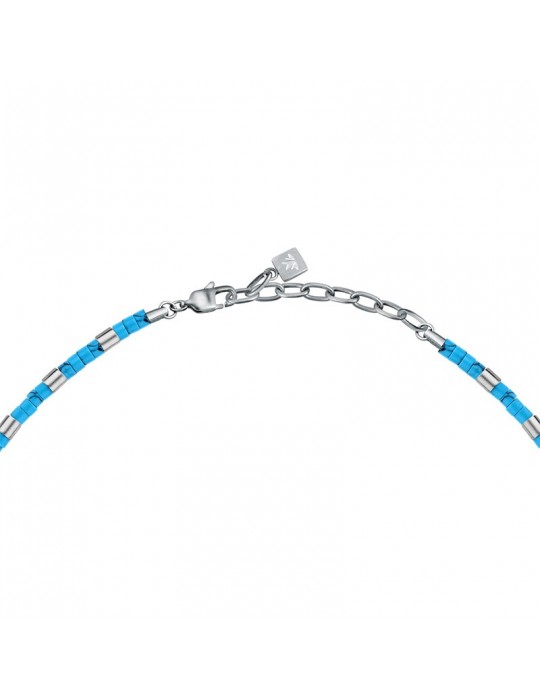 Morellato Necklace - Stones - Steel - Light Blue Aventurine Quartz - S1730