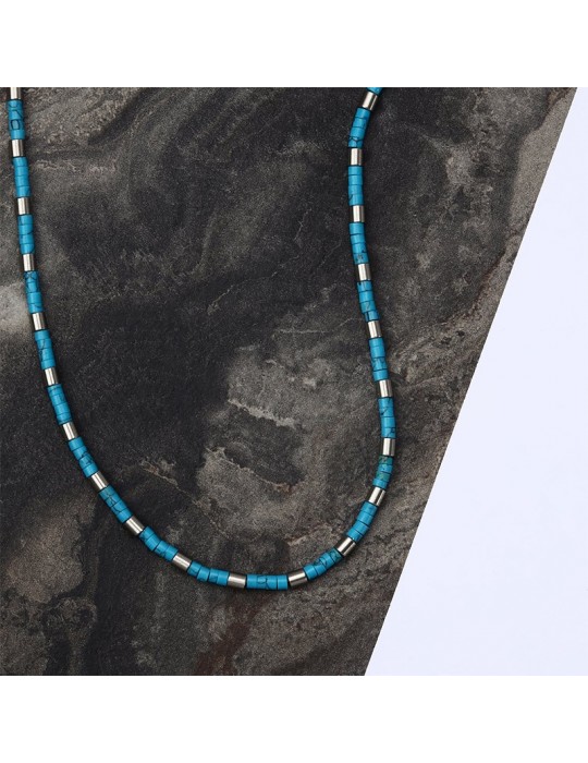 Collana Morellato - Pietre - Acciaio -Quarzo Avventurina Azzurro-S1730