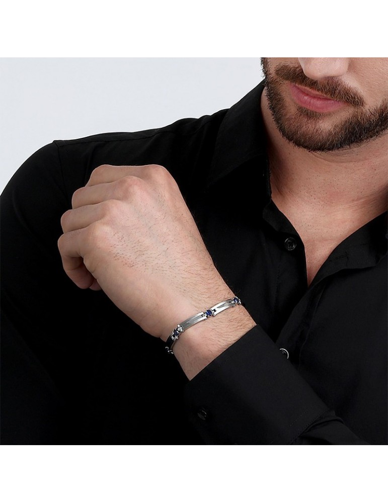 Bracciale Morellato - Urban - Acciaio - Cristalli Blu - SABH24