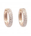 Buonocore Woman's Earrings - Rose Gold Circle with Diamonds - 0