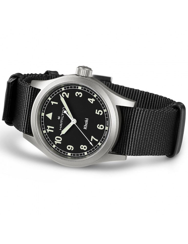 Hamilton Watch Khaki Field Quartz 38mm Black NATO Strap