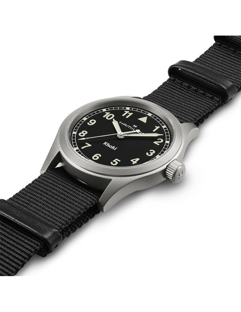 Orologio Hamilton - Khaki Field Quarzo 38mm Nero - Cinturino NATO - H69401430