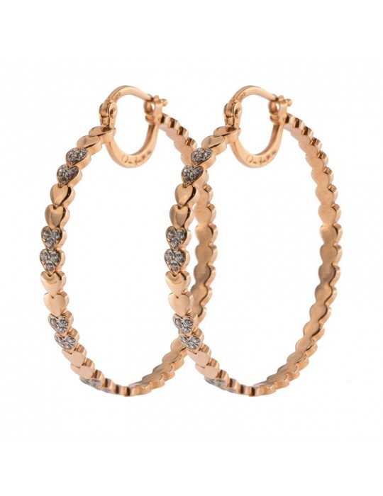 Rue Des Mille Pair Earrings with Alternate Hearts for Woman - 0