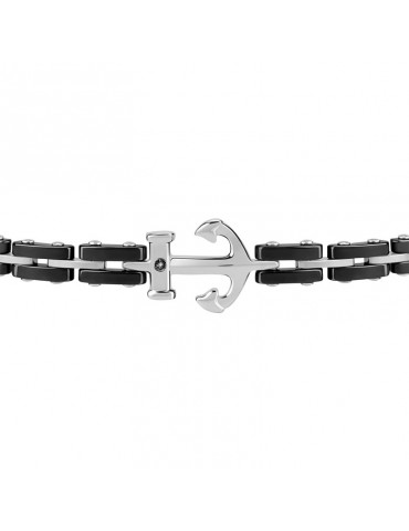 Bracciale Morellato - Ceramic - Maglie Nere - Ancora Centrale - SACU10 2