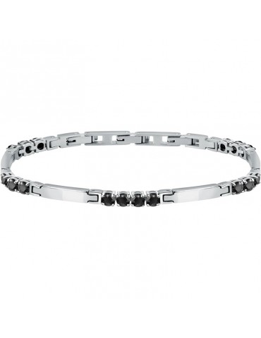 Bracciale Morellato - Tennis - Acciaio - Nr.4 Cristalli Neri - SAEV46