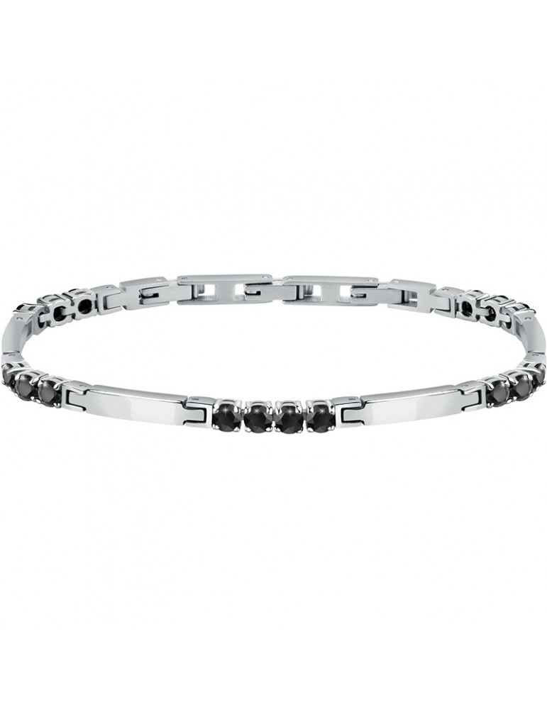 Bracciale Morellato - Tennis - Acciaio - Nr.4 Cristalli Neri - SAEV46