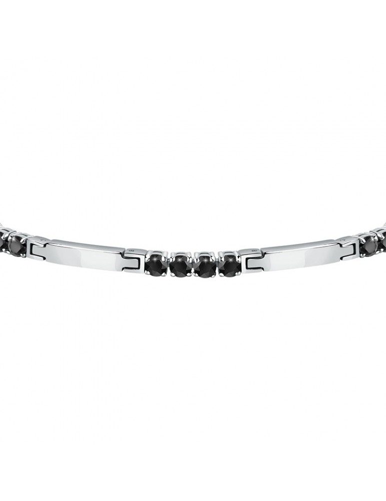 Bracciale Morellato - Tennis - Acciaio - Nr.4 Cristalli Neri - SAEV46