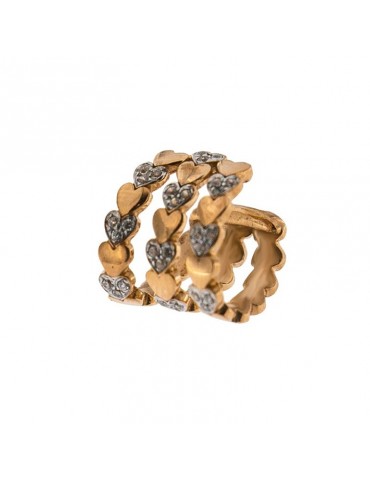 Earcuff Rue Des Mille - Stardust Planet -Tre Fili-Cuori-ORZ006EAR3FCUO