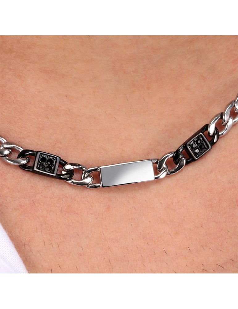 Morellato Necklace - Chains - Steel - Black Crystals - SATX01