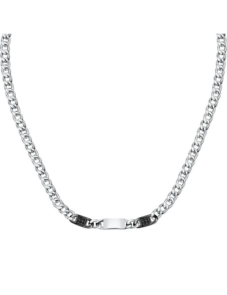 Collana Morellato - Catene - Acciaio - Cristalli Neri - SATX01