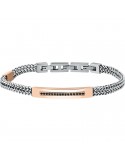 Bracciale Morellato - Catene - Acciaio-Rose Gold-Cristalli Neri-SATX11