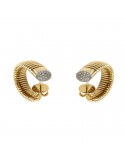 Orecchini Antorà - Tubogas a Cerchietto in Oro Giallo 18 Carati con Diamanti Naturali 0,28 ct - ART6014