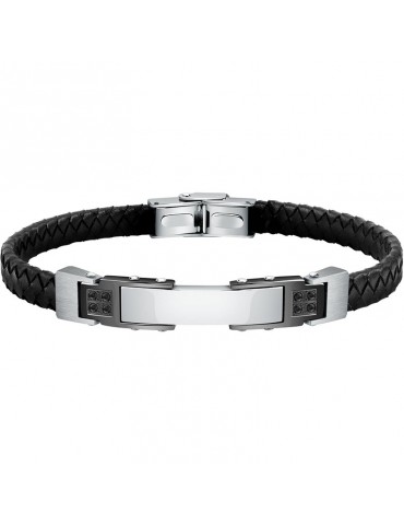 Bracciale Morellato - Moody - Pelle Nera - Cristalli - SQH31