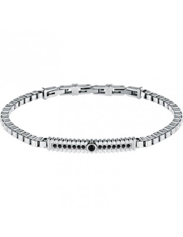 Morellato Bracelet - Urban - Steel - Row of Black Crystals -SABH33