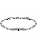 Morellato Bracelet - Urban - Steel - Row of Black Crystals -SABH33