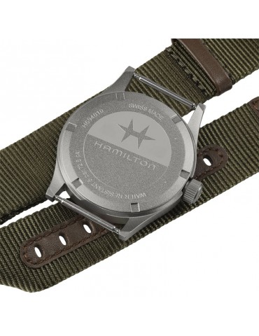 Hamilton Watch - Khaki Field Quartz 38mm White Green - NATO Strap - 0 2