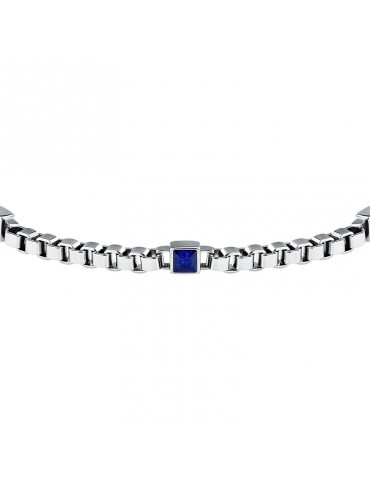 Bracciale Morellato - Urban - Acciaio - Gemme Blu Quadrate - SABH43